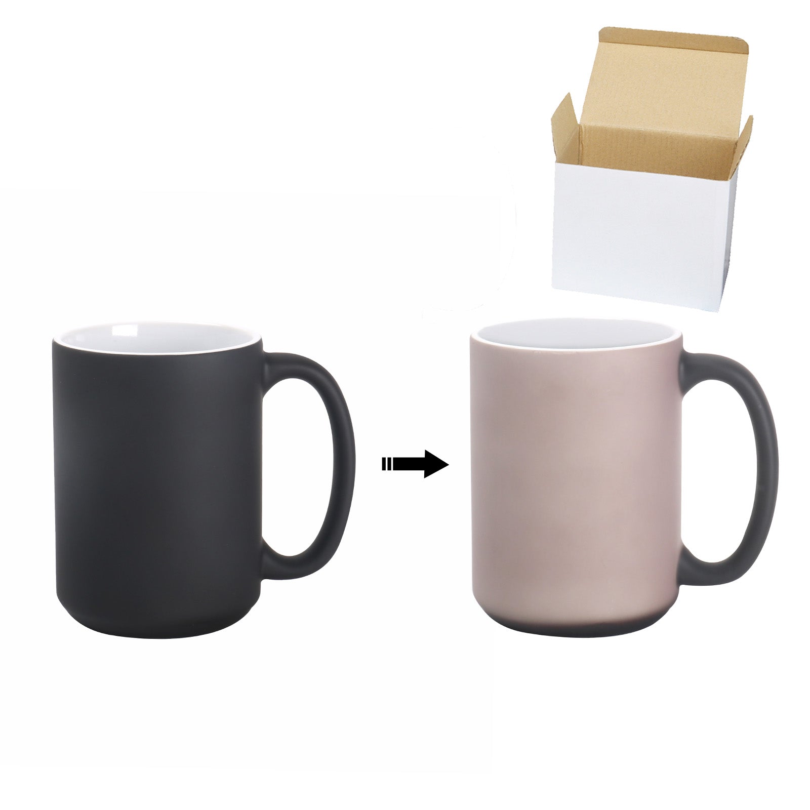 Color-Changing 15oz Stoneware Sulimation Mugs