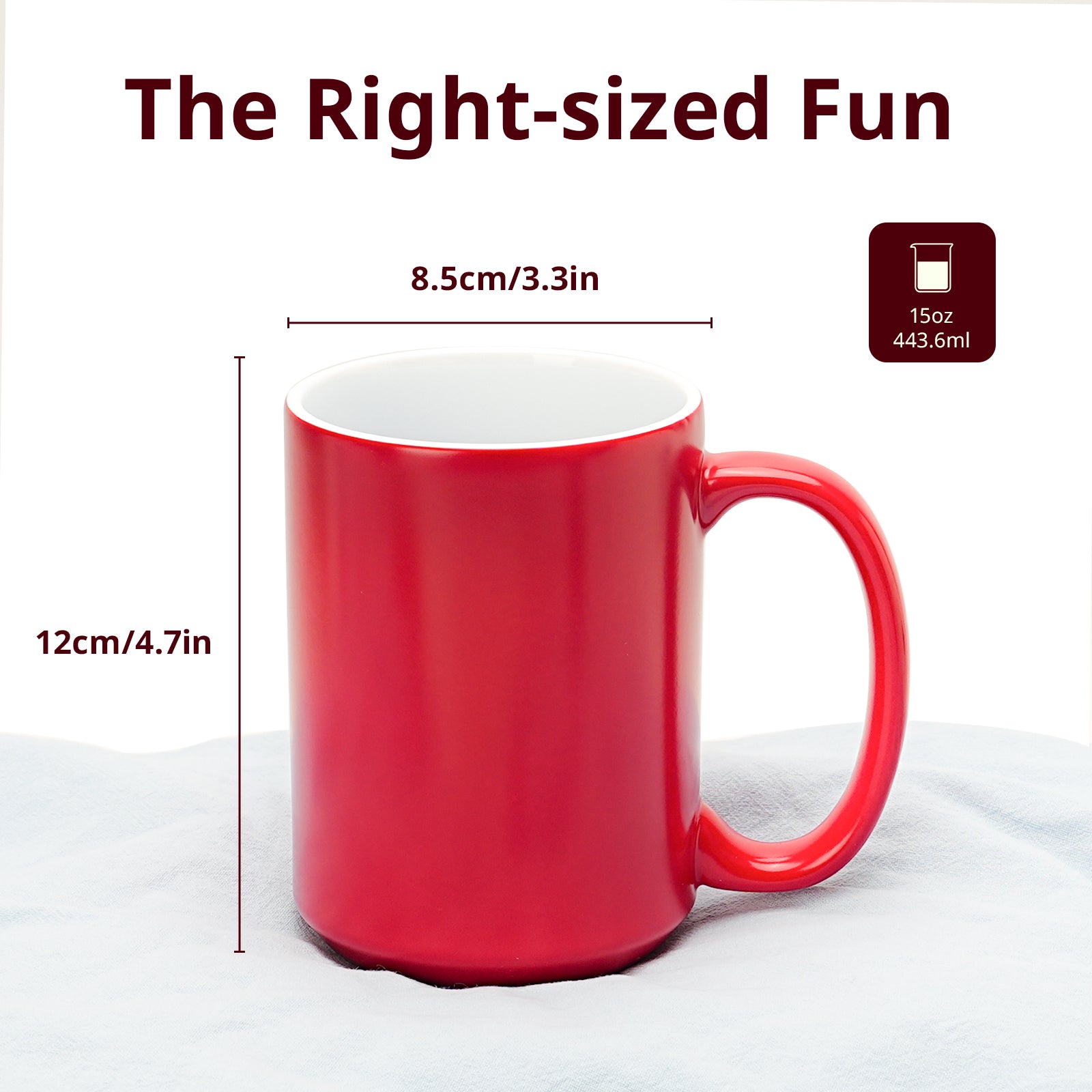 Color-Changing 15oz Stoneware Sulimation Mugs