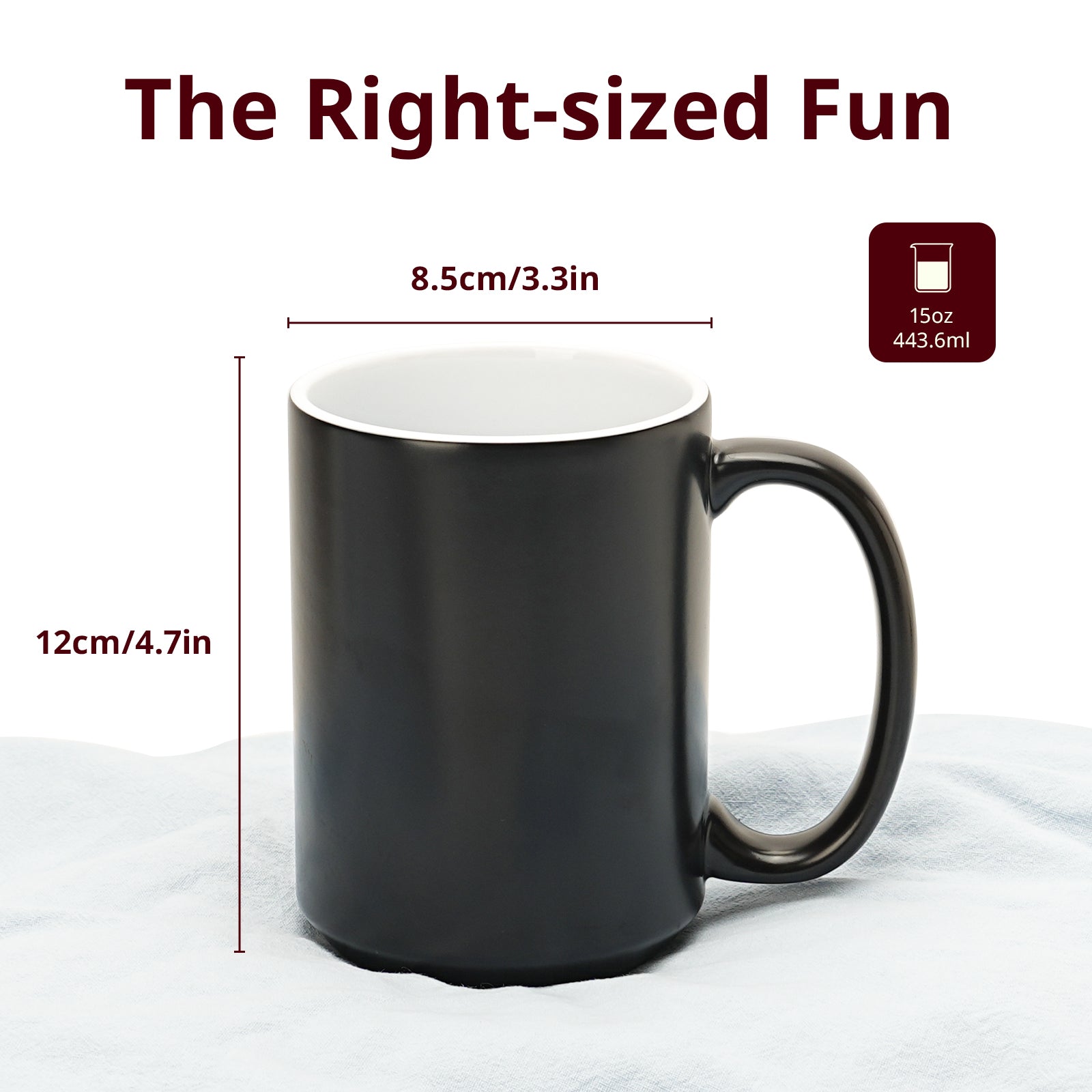Color-Changing 15oz Stoneware Sulimation Mugs