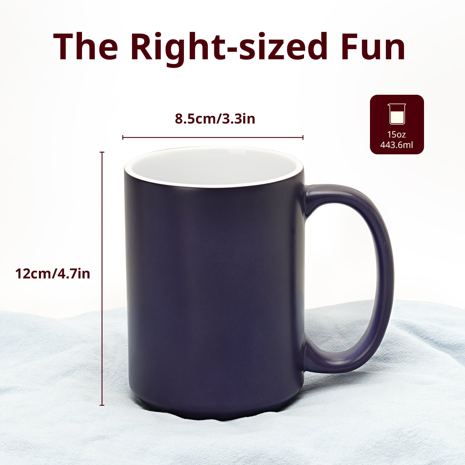 Color-Changing 15oz Stoneware Sulimation Mugs