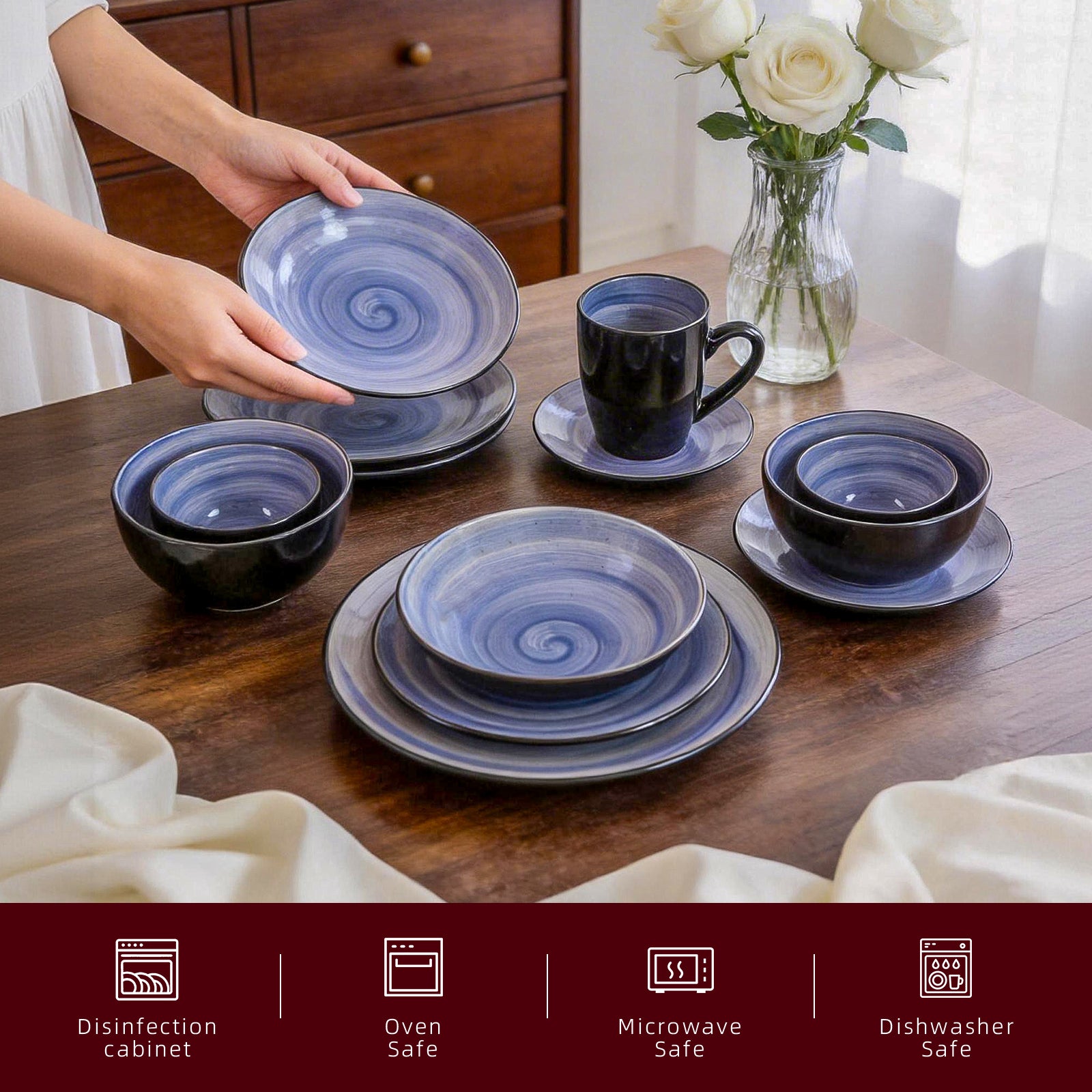 Sonoma Hand-painted Stoneware Dinnerware Set