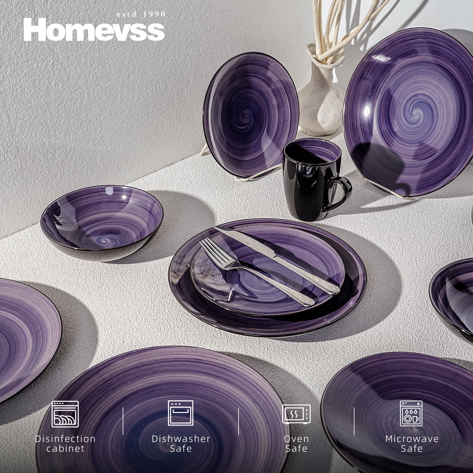 Sonoma Hand-Painted Dinnerware Set | Colorful Dish Sets | HomeVSS