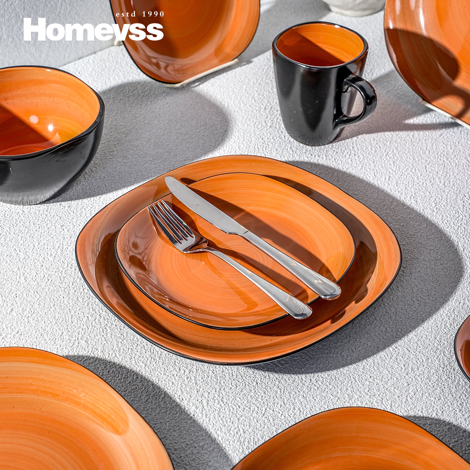 Stoneware Square Dinnerware Set