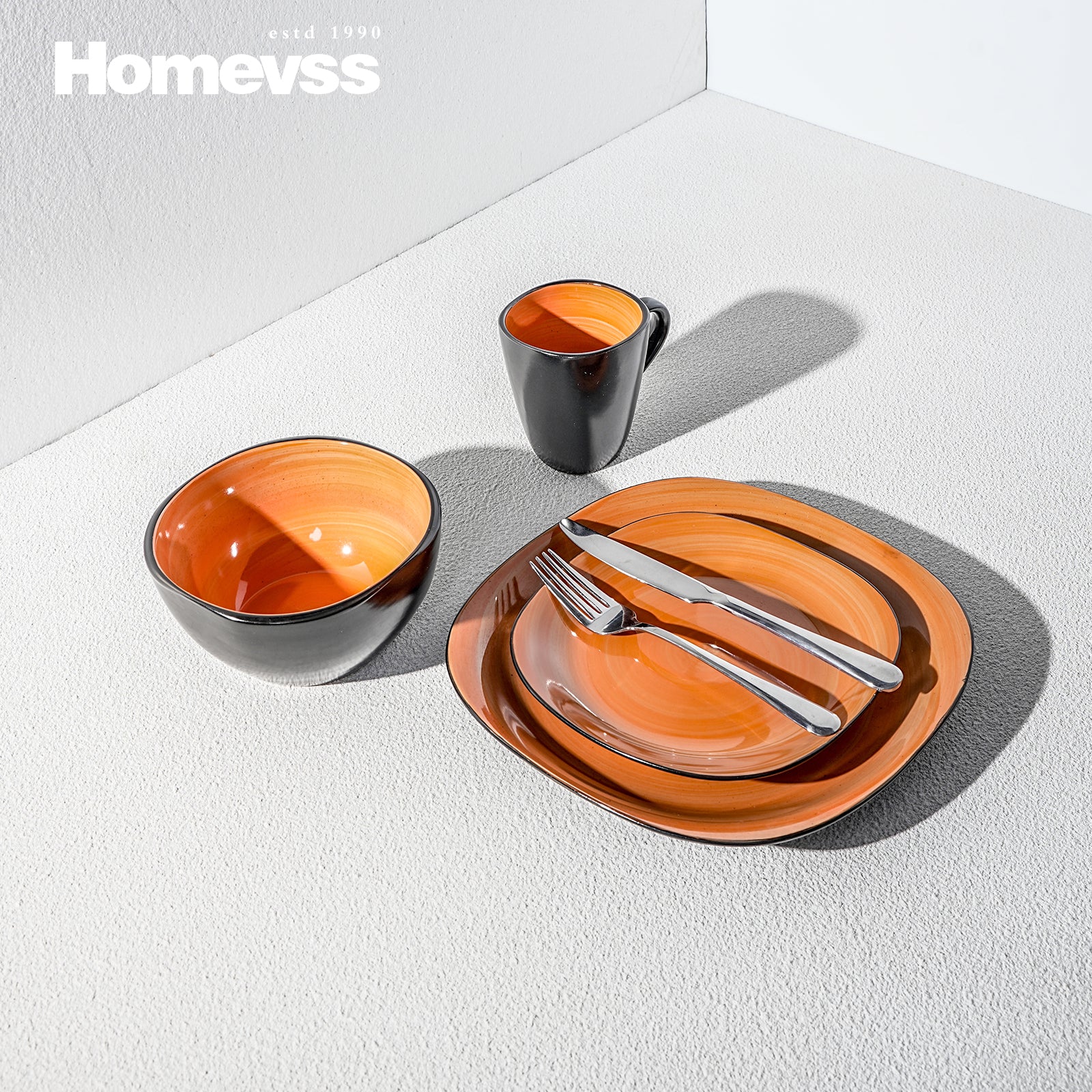 Stoneware Square Dinnerware Set